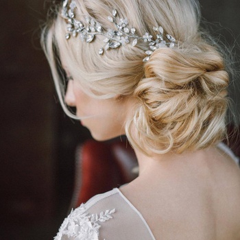 Wedding Headpiece, Bridal Hair Piece, Bridal Headpiece, Wedding Hairpiece, Crystals Hair Vine, Bridal Hairpiece, Wedding Halo- NERINE