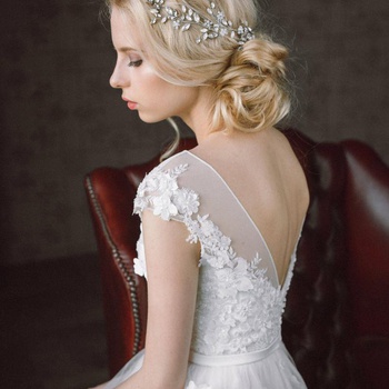 Wedding Headpiece, Bridal Hair Piece, Bridal Headpiece, Wedding Hairpiece, Crystals Hair Vine, Bridal Hairpiece, Wedding Halo- NERINE